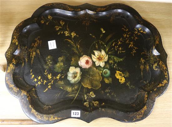 A Victorian papier mache tray